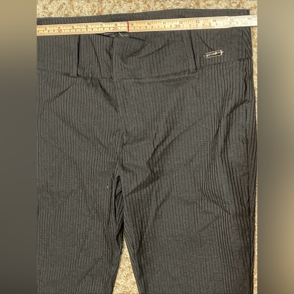 Urban Outfitters Black Pinstripe Bengaline Mid-rise Flare Pants Indie Retro NWT - Picture 11 of 13
